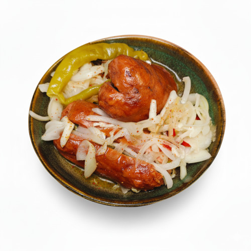 Utopenec se zelím a cibulí (2ks)