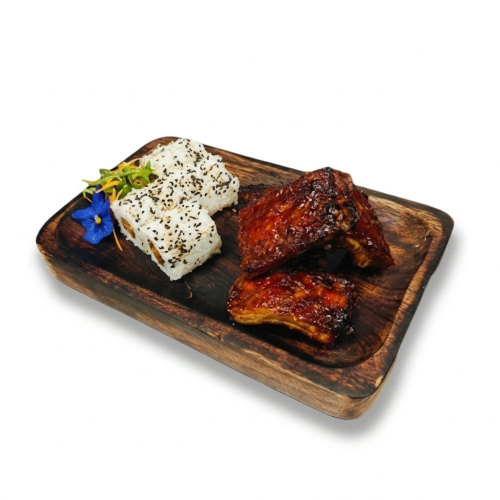 Honey roasted pork ribs