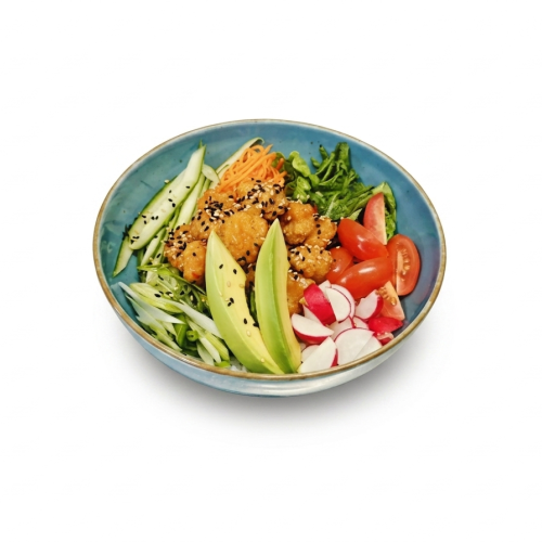 Crunchy Chicken Poke Bowl